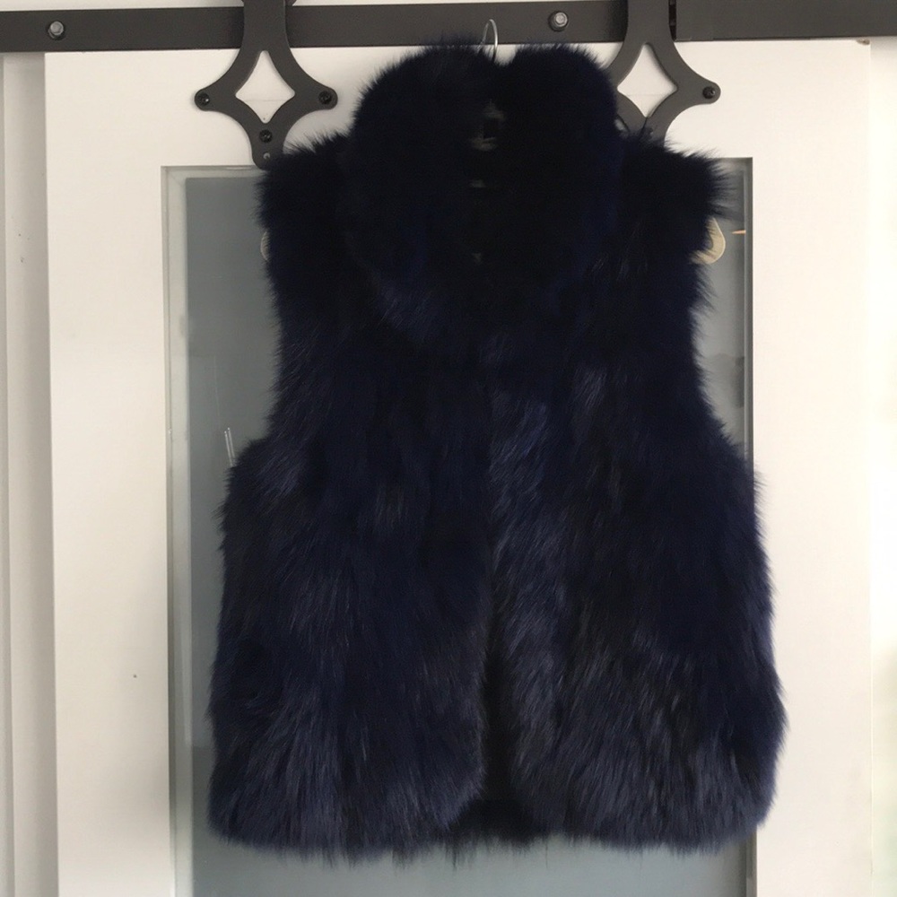 Blue Fox Fur Vest